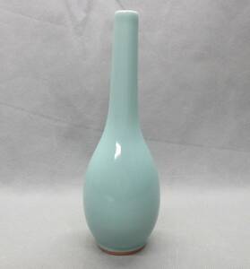 【 森野嘉光 】青磁　花瓶　 #286