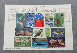  Australia * New Zealand stamp postcard 