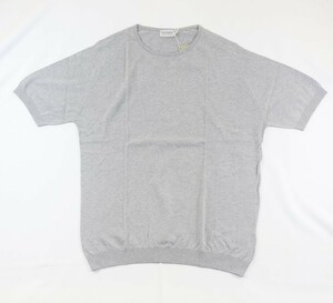 新品 John Smedley　ジョンスメドレー 最高級シーアイランドコットン XLサイズ Tシャツ　SILVER