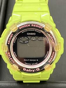【♯6167】CASIO　Baby-G　カシオ　ベビージー　グリーン　BGR-3002K　20気圧防水　電波ソーラー時計　稼働品