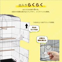 鳥かご バードゲージ 大型 鳥小屋 セキセイインコ 小鳥 可愛い ゲージ ペット用品 多数飼育 ブラック 黒 ゲージ ペット用品_画像4