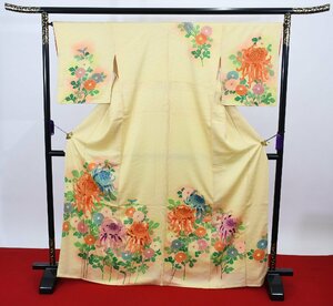 訪問着 披露宴 花 縮緬 身丈160.5cm 裄丈68cm ★着物 パーティー t‐1723 桜庭呉服店