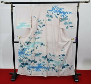 附下訪問着 披露宴 リメイク素材 菊 身丈153cm 裄丈65cm ★着物 パーティー t‐1717 桜庭呉服店