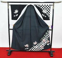 附下訪問着 披露宴 薄物 市松模様花 身丈150cm 裄丈63cm ★着物 パーティー t‐1671 桜庭呉服店_画像8