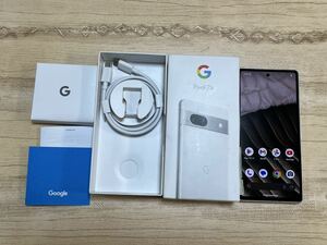 良品 docomo SIMフリー Google 128GB Pixel7a Snow