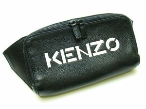  бесплатная доставка [KENZO* Kenzo * кожа * талия * сумка "body" ] хороший!