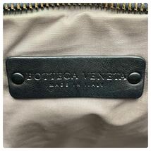 1円【最高級】BOTTEGA VENETA ボッテガヴェネタ メンズ ショルダーバッグ トートバッグ イントレチャート ロゴ型押し レザー 本革 ブラック_画像9