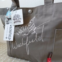 1点のみ● 未使用 タグ付 わちふぃーるど WACHIFIELD 猫 ダヤン 刺繍 トートバッグ 4ポケット gray●色違い有り●ネコポス 送料無料●_画像9