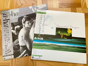 【美品良品】LP A−HA / ハンティング・ハイ・アンド・ロウ■スカウンドレル・デイズ 帯付2枚