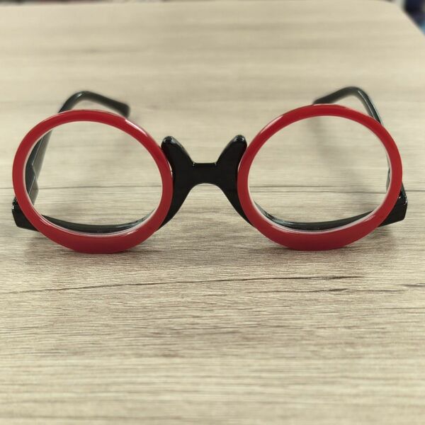 新品未使用リーディンググラス+1.5　老眼鏡眼鏡めがねメガネ　跳ね上げ式丸メガネ伊達メガネ　レンズ可動式　遠近両用メガネ