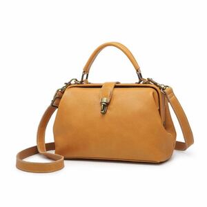  shoulder bag TC16 Dulles bag handbag bulrush . original leather cow leather diagonal ..2way Camel color 