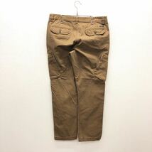 【FB001】CHAPS W34 L32 カーゴパンツ ワークパンツ ブラウン 茶色 メンズブランド古着 チャップス 送料無料_画像3