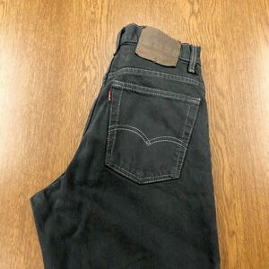 【FB154】USA製 Levi's 550 後染め 製品染め ブラック ジーンズ デニムパンツ DYE ボタン裏刻印573 ブランド古着 リーバイス550 送料無料