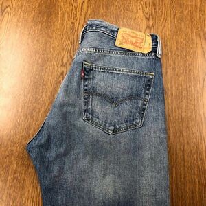 【FB412】Levi's 501 W34 L34 定番ストレート 色落ち加工 オーバーダイ ジーンズ デニムパンツ メンズブランド古着 リーバイス501 送料無料