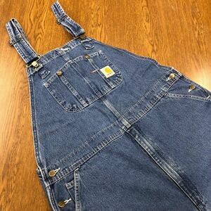 【FB477】Carhartt W42 L34 大きいサイズ ビッグサイズ オーバーオール デニム メンズブランド古着 カーハート 送料無料