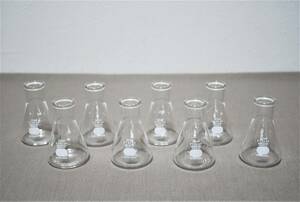 三角フラスコ PYREX 30ml　8個セット　小倉硝子工業 未使用？／検索用 実験器具【02144】