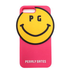 PEARLY GATES パーリーゲイツ iPhone(Plusシリーズ兼用) スマホケース ニコちゃん ピンク系 [240001881807] ゴルフウェア