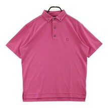 FOOT JOY フットジョイ 半袖ポロシャツ 総柄 ピンク系 XL [240001908590] ゴルフウェア メンズ_画像1
