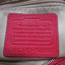 COACH コーチ F31323 2way レザーショルダーバッグ ハンドバッグ レッド系 [240001911824] レディース_画像6