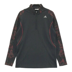 ADIDAS GOLF アディダスゴルフ ハーフジップ 長袖Tシャツ ブラック系 S [240001913637] ゴルフウェア メンズ