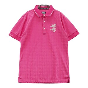 ADMIRAL アドミラル 半袖ポロシャツ 千鳥柄 ピンク系 L [240001914754] ゴルフウェア メンズ