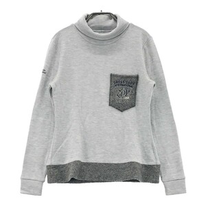 ZOY ゾーイ タートルネック 長袖 ニットTシャツ グレー系 36 [240001915510] ゴルフウェア レディース