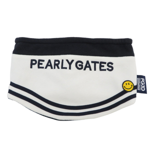 PEARLY GATES パーリーゲイツ 30周年 フリース ネックウォーマー ニコちゃん ホワイト系 FR [240101120516] ゴルフウェア