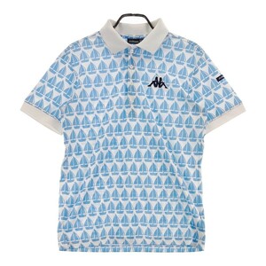 KAPPA GOLF カッパゴルフ 半袖ポロシャツ 総柄 ブルー系 L [240101123683] ゴルフウェア メンズ