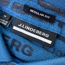 J.LINDEBERG ジェイリンドバーグ 半袖ポロシャツ メッシュ 総柄 ブルー系 M [240101124853] ゴルフウェア メンズ_画像3