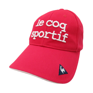 LECOQ GOLF ルコックゴルフ キャップ 刺繍 レッド系 F(55-57cm) [240101127290] ゴルフウェア