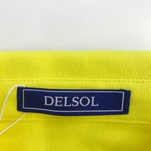 【1円】【新品】DELSOL デルソル ノースリーブポロシャツ イエロー系 L [240001930843]_画像7
