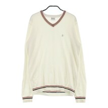 【1円】MUNSINGWEAR マンシングウェア Vネック　ニットセーター ホワイト系 L [240001946399]_画像1