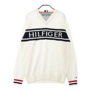 TOMMY HILFIGER GOLF トミー ヒルフィガーゴルフ ウール混 ニットセーター ホワイト系 LL [240101125923] ゴルフウェア メンズ