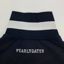 PEARLY GATES パーリーゲイツ 半袖ポロシャツ ニコちゃん カモフラワッペン ネイビー系 3 [240101129704] ゴルフウェア メンズ_画像3