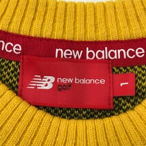 NEW BALANCE ニューバランス ウール混 ニットセーター 総柄 イエロー系 1 [240101128163] ゴルフウェア レディース_画像3