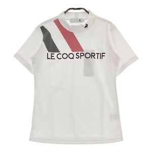 【新品】LECOQ GOLF ルコックゴルフ 2023年モデル ハイネック半袖Tシャツ ホワイト系 S [240101126223] ゴルフウェア レディース