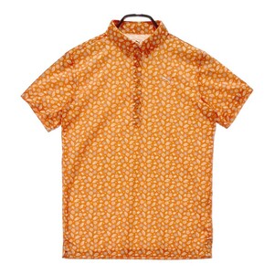PUMA GOLF プーマゴルフ 半袖ポロシャツ 総柄 オレンジ系 S [240101068832] ゴルフウェア メンズ