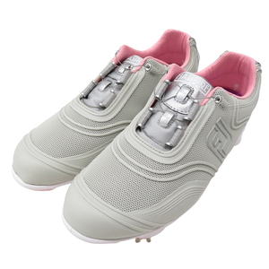 【美品】FOOT JOY フットジョイ 98898J ゴルフシューズ ASPIRE グレー系 23.5 [240101133202] ゴルフウェア レディース