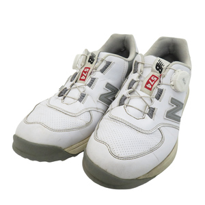 【1円】NEW BALANCE ニューバランス UGBS574C 2022年モデル スパイクレスゴルフシューズ ホワイト系 26.5cm [240101112845]