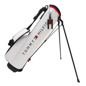 【1円】TOMMY HILFIGER GOLF トミー ヒルフィガーゴルフ 2023年モデル スタンド式キャディバッグ ホワイト系 6.5型 [240101124379]