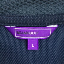 【1円】BEAMS GOLF ビームスゴルフ 2022年モデル ハイネック 半袖Tシャツ ネイビー系 L [240101125220]_画像3