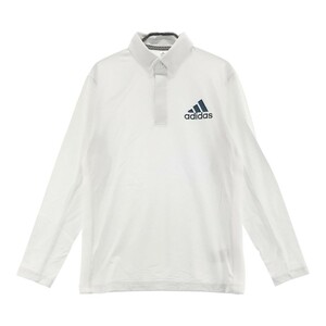 【1円】ADIDAS GOLF アディダスゴルフ 長袖ポロシャツ ホワイト系 S [240001930444]