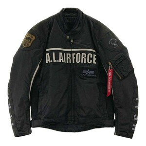 【1円】ALPHA INDUSTRIES アルファ インダストリーズ ALVA-1701W シングルライダース ウインタージャケット L [240101129487]