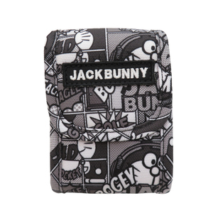 【新品】JACK BUNNY ジャックバニー ×ドラえもん スコープケース ポーチ 総柄 ブラック系 [240101126304] ゴルフウェア