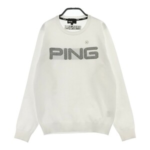 PING ピン 2022年モデル ニットセーター ホワイト系 S [240101129954] ゴルフウェア レディース