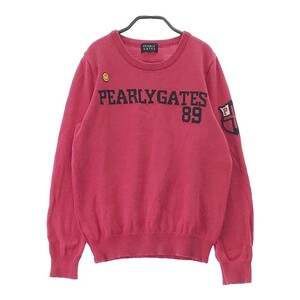 PEARLY GATES Pearly Gates вязаный свитер Nico Chan розовый серия 1 [240101132999] Golf одежда женский 