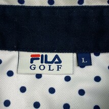 FILA GOLF フィラゴルフ ML5IM601 半袖ポロシャツ ドット柄 ホワイト系 L [240101133494] ゴルフウェア メンズ_画像4