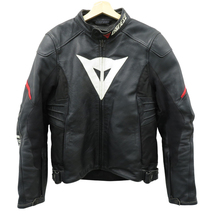 【1円】DAINESE ダイネーゼ G.LAGUNA EVO PELLE ライナー付レザーライディングジャケット ブラック系 48 [240101117121]_画像1