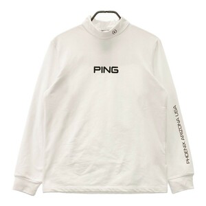 PING ピン 2023年モデル ハイネック長袖中綿切替Tシャツ ホワイト系 S [240101133744] ゴルフウェア メンズ