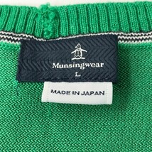 【1円】MUNSINGWEAR マンシングウェア クルーネック 長袖ニットセーター グリーン系 L [240001966808]_画像6